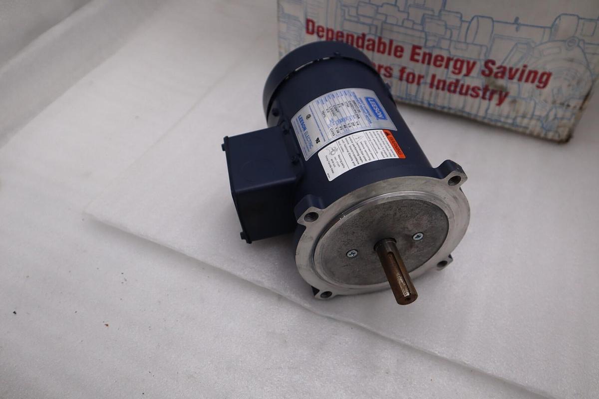 NEW IN BOX LEESON 098377.00 MOTOR 1/4HP.1750RPM.LSS56C.TEFC.90V STOCK H821