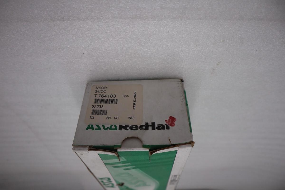 NEW IN BOX ASCO RED HAT 8210G026 120V 300PSI 3/4" NSMP STOCK H20