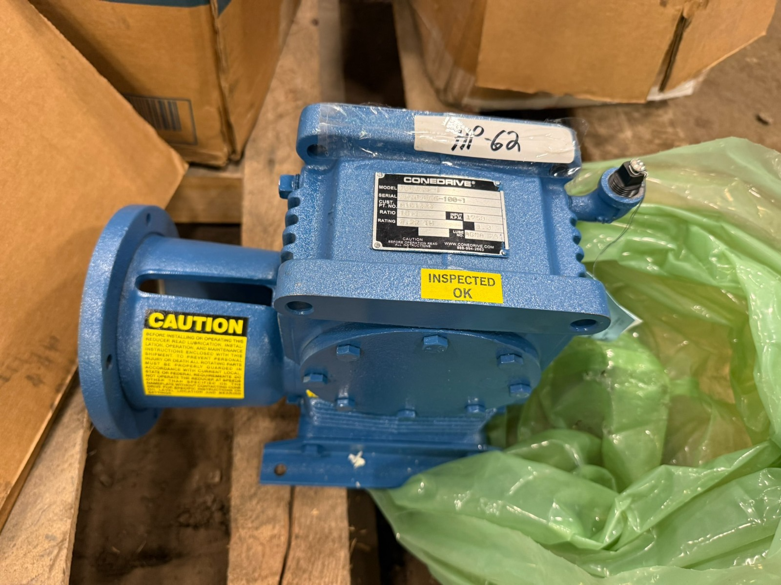 Used Textron MHU25-1 CONEDRIVE NEW UNIT HP-62