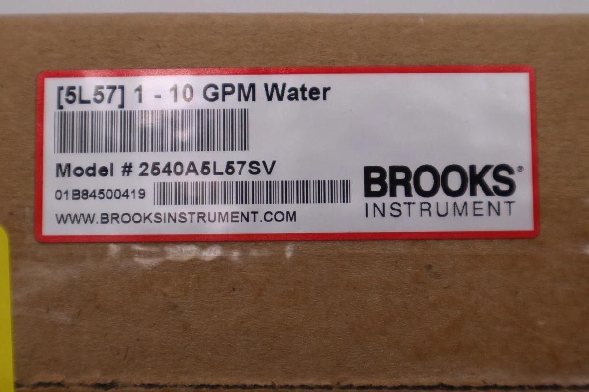 Brooks Instrument Flow Meter 1-10 GPM 2540A5L57SV 1” NEW WITH BOX STOCK G693