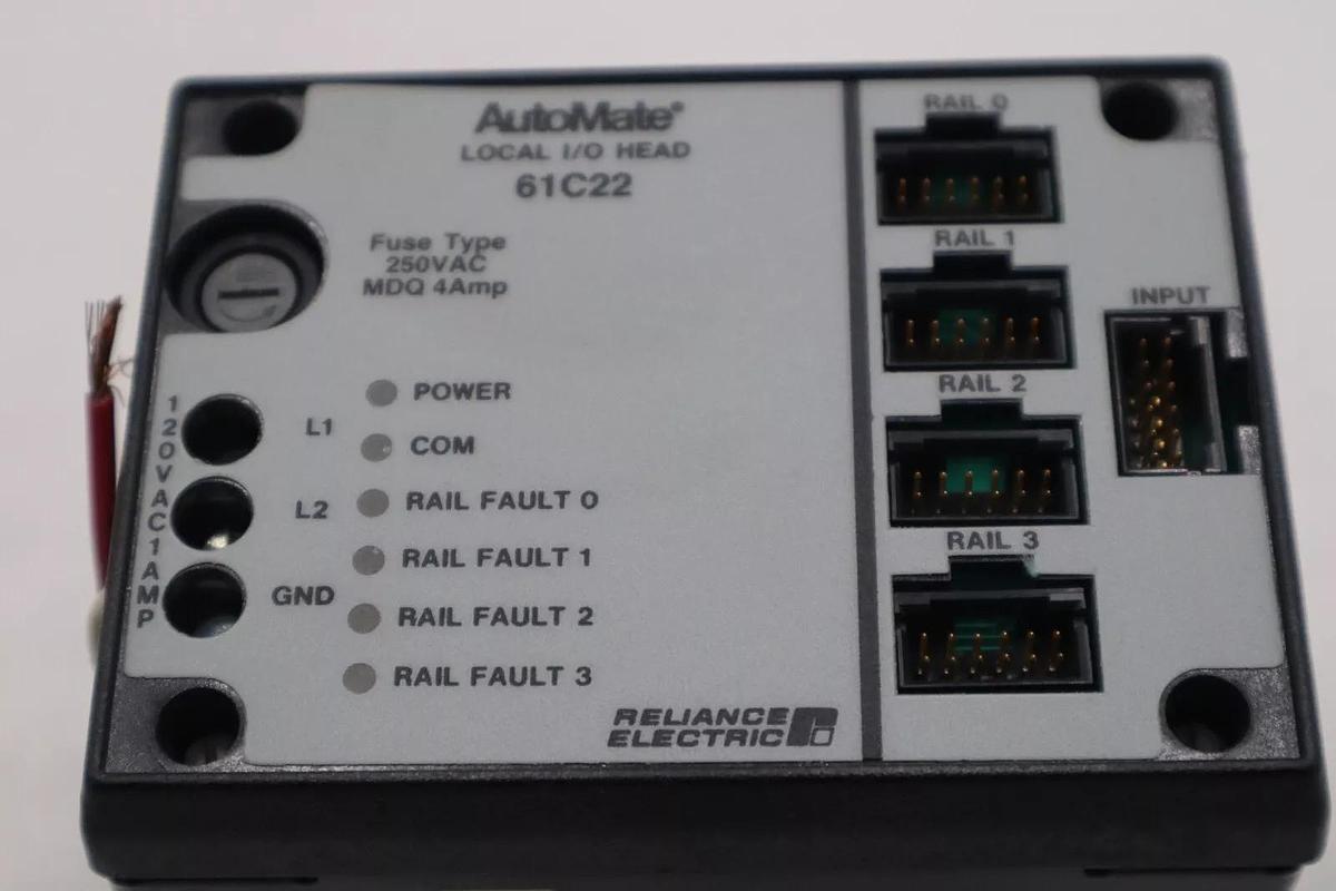 Used Reliance Electric AutoMate Local I/O Head 61C22B Manual J-3671 120vac STK 5508