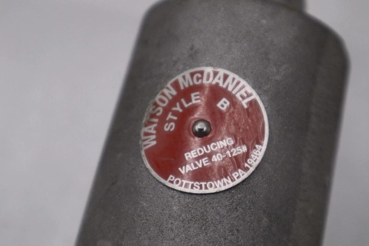 Used NEW WATSON MCDANIEL TYPE B PRESSURE REDUCING VALVE 40-125 STOCK H745