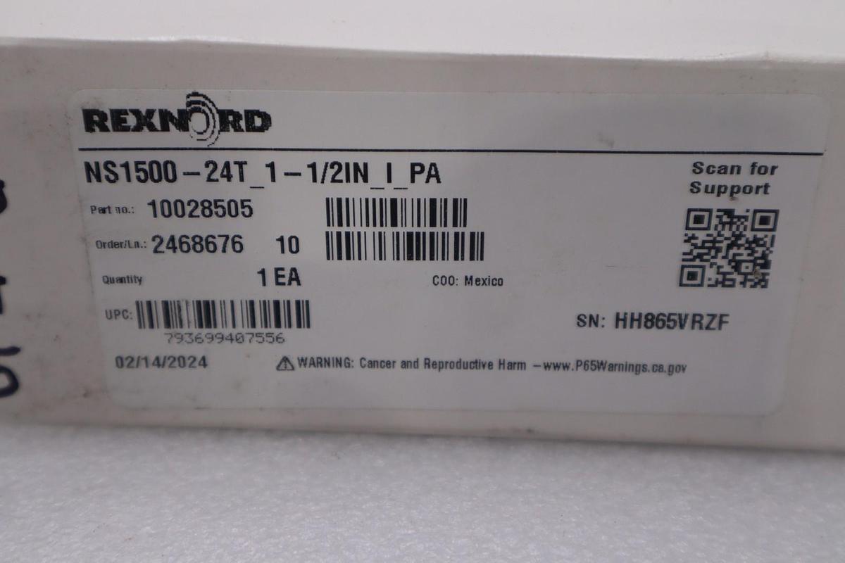 Used NEW OPEN BOX Rexnord NS1500-24T 1 1/2" SPROCKET STOCK H1878