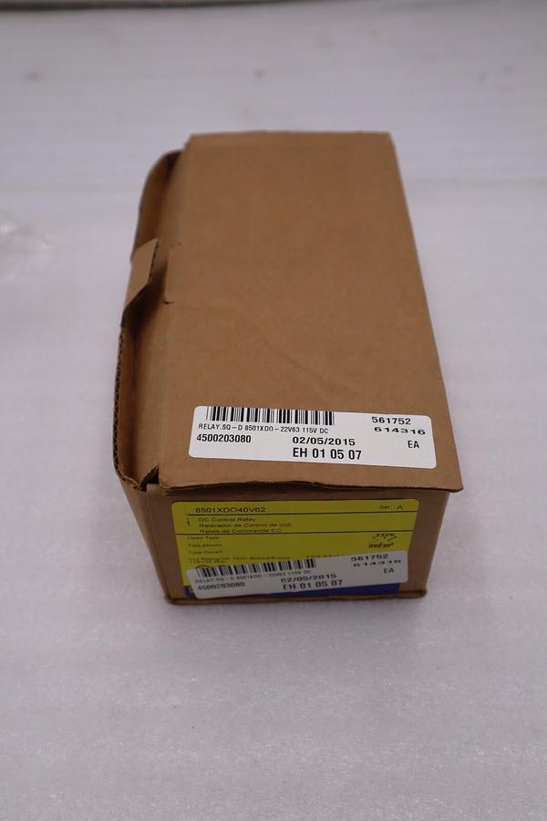 Used NEW OPEN BOX SQUARE D 8501XDO40V62 SER. A 115/125VDC STOCK G354A
