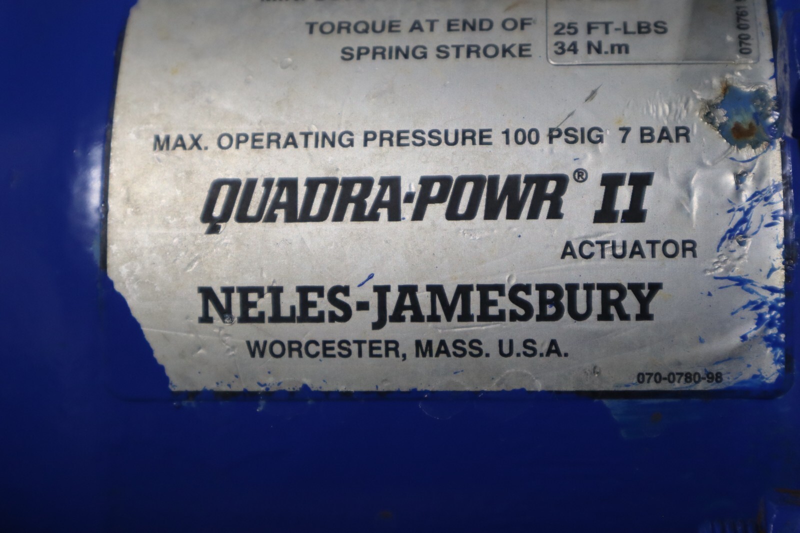 Used 1" Jamesbury Stainless Ball Valve QUADRA-POWR II STOCK S-622