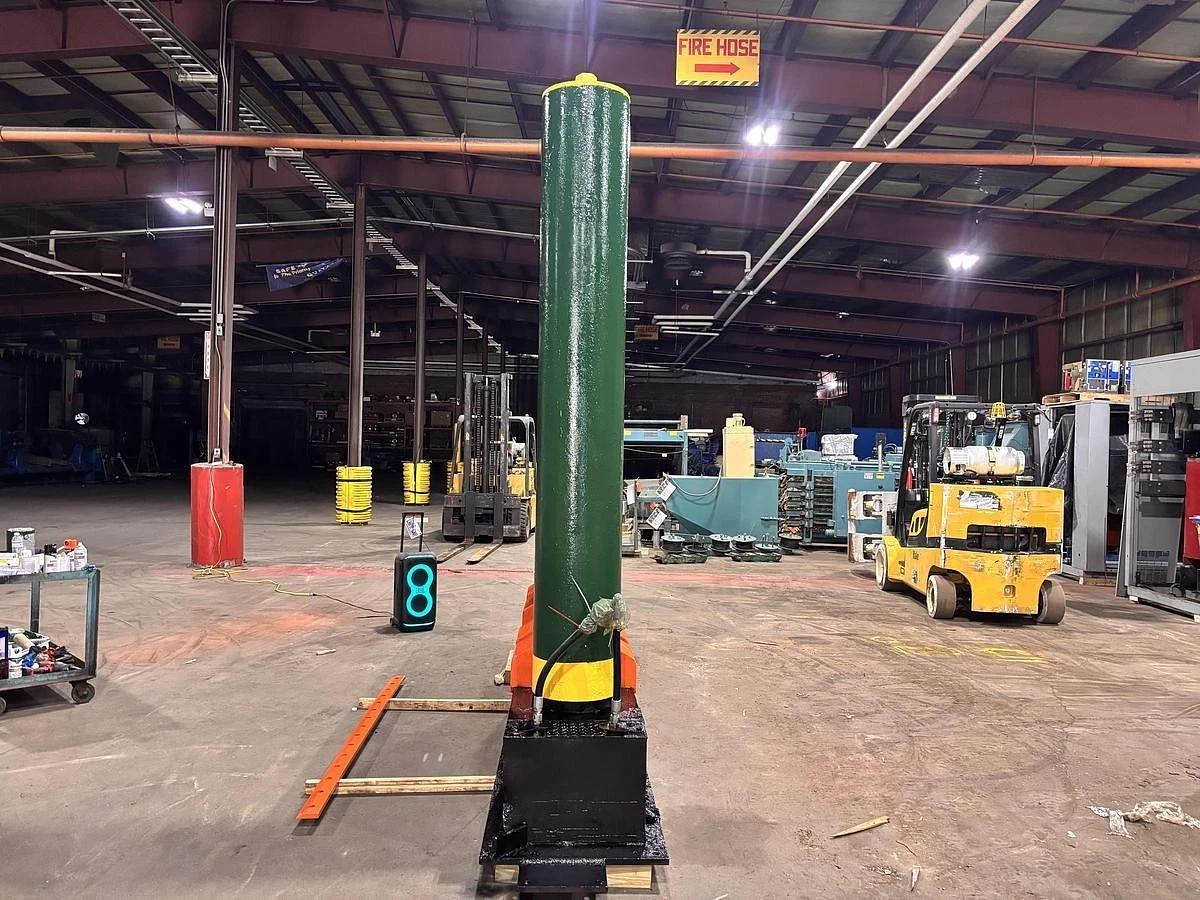 Used 72" WIDE BLACK CLAWSON ROLL SPLITTER 84" DIAMETER CAPACITY