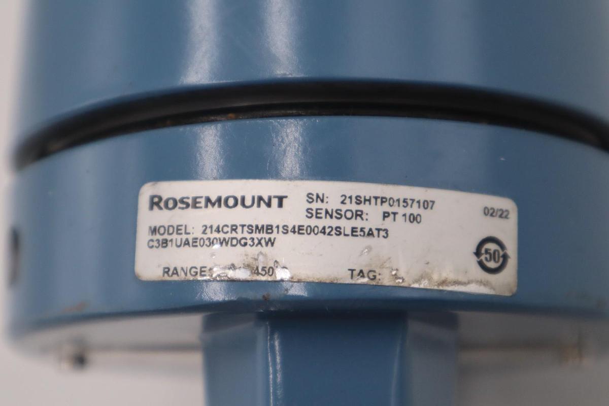 Used ROSEMOUNT 214CRTSMB1S4E0042SLAT3CB1G3UA STOCK #G-582A