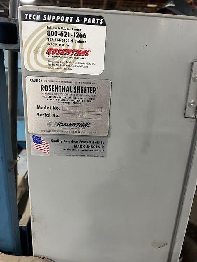 Used 84" ROSENTHAL DOWN-CUT SHEETER WITH SLITTING AND PUNCHING WM-7-HHDUBSHTCIPH-12