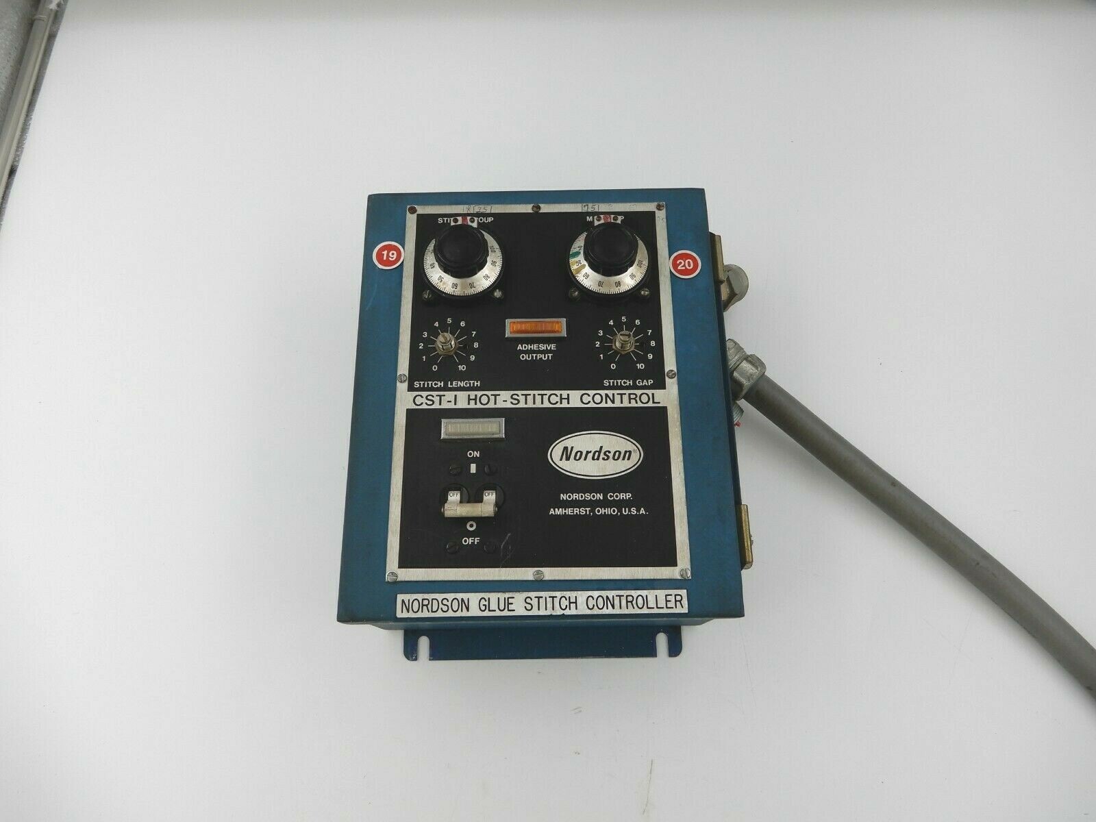 Used NORDSON GLUE STITCH CONTROLLER CST-1 115 VAC STOCK 568