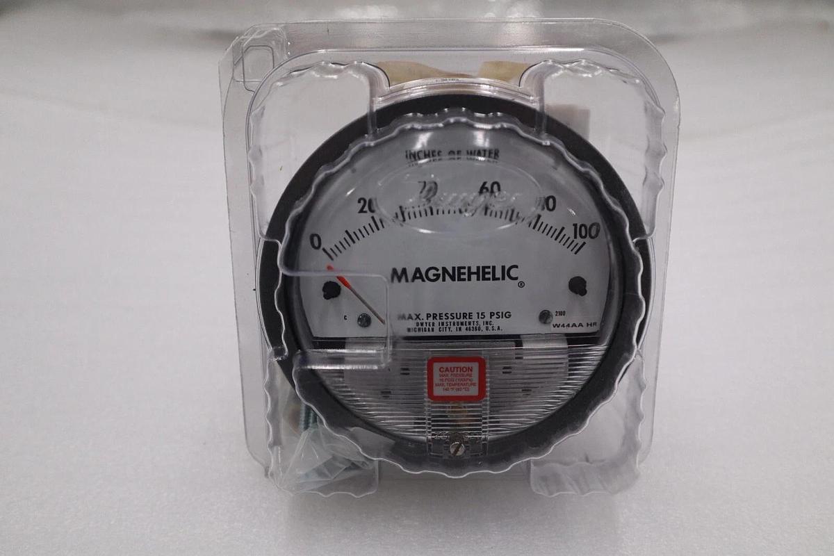 NEW Dwyer 4" Magnehelic Mode 2100 Differential Pressure Gauge 0-100" STOCK H177A