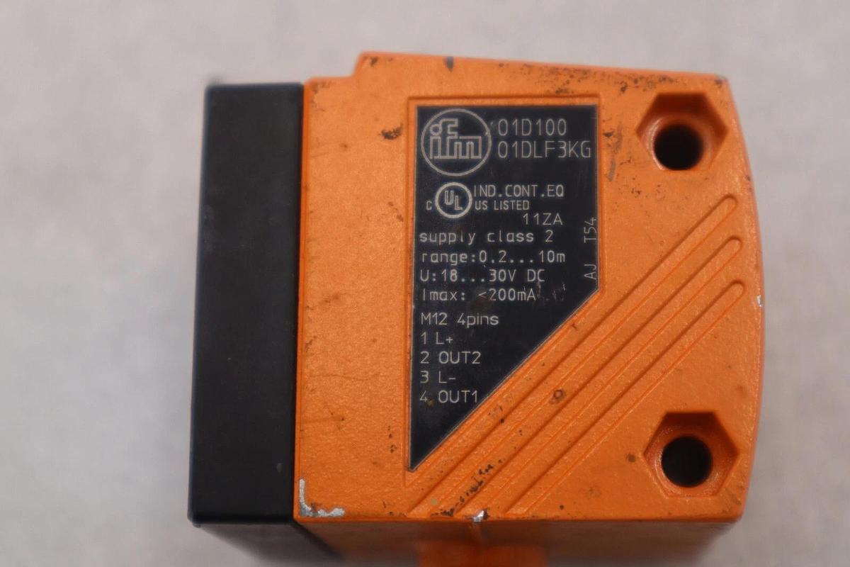 Used IFM 01D100 01DLF3KG Photoelectric Distance Laser Sensor STOCK K-3818
