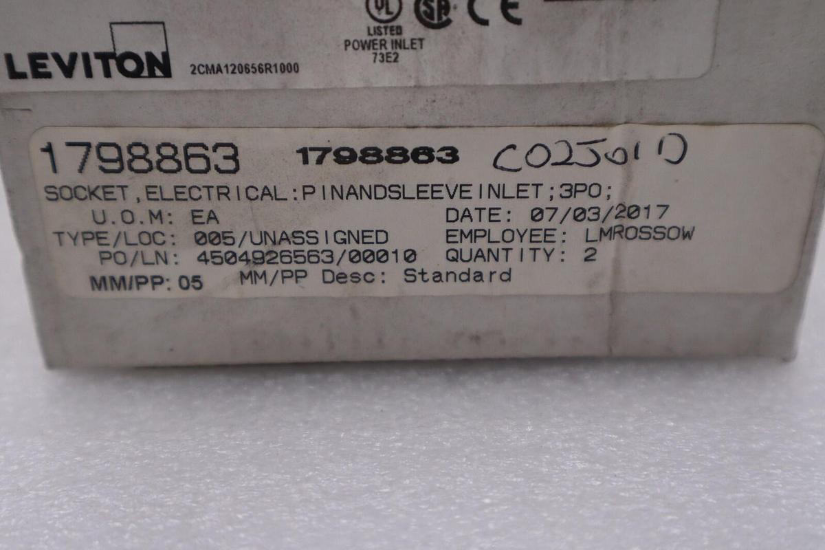 NEW IN BOX Leviton 430B5W 30A 3 PHASE 600V AC/CA STOCK H212