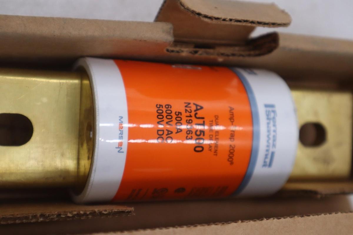 NEW OPEN BOX FERRAZ SHAWMUT AJT500 500A 600V AMP-TRAP FUSE STK GF1019