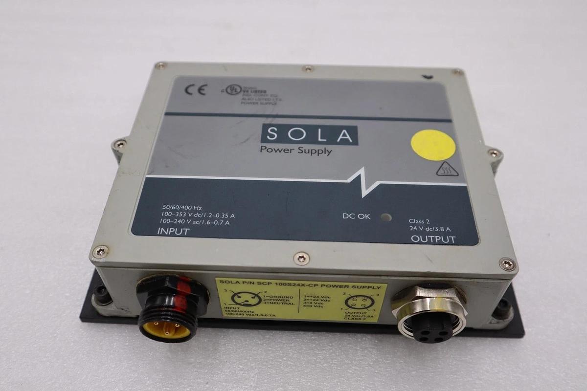Used LOT OF 2 - SOLA SCP 100S24X-CP POWER SUPPLY 50/60/400HZ STOCK H1716