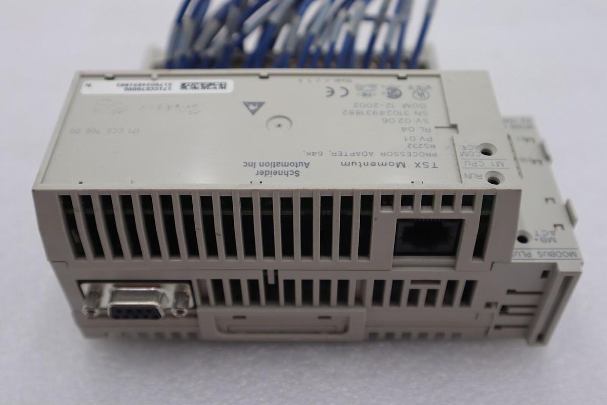 Used Schneider Electric 170ADM35010 PLC I/O Base 24VDC-16PT IN/OUT #4103