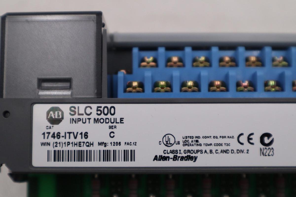 Used New Open Box ALLEN BRADLEY 1746-ITV16 SER C SLC 500 16 point Input Module H533A