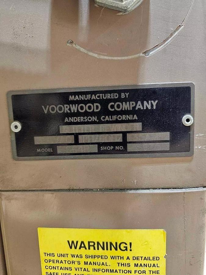 Used 64" WIDE VOORWOOD DUPLEX SLITTER REWINDER MODEL S64R