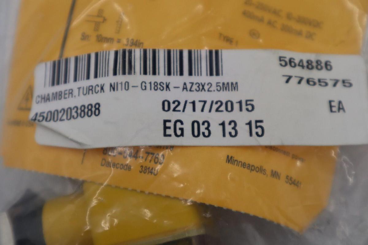 NEW Turck NI10-G18SK-AZ3X2 Inductive Sensor 55mm STOCK G910A