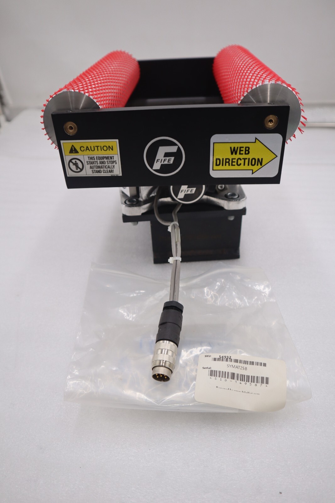 Used Fife SYMAT25B Offset Pivot Guide Web Roller Linear Race 250mm Rollers - NEW