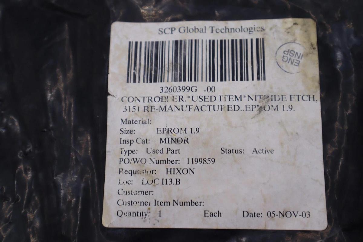 Used SCP GLOBAL TECHNOLOGIES 3151 NITRIDE ETCH CONTROLLER STOCK #2810
