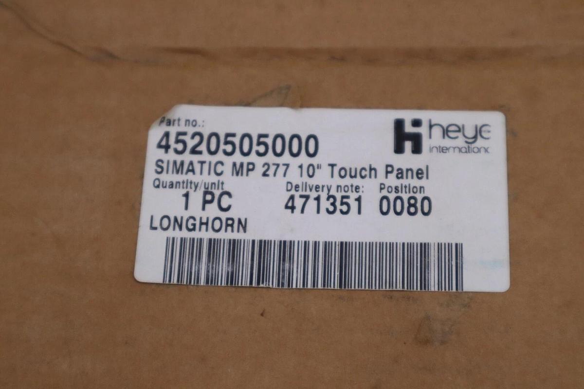 NEW SIEMENS 6AV6 643-0CD01-1AX1 SIMATIC MP277 10" TOUCH PANEL STOCK H178