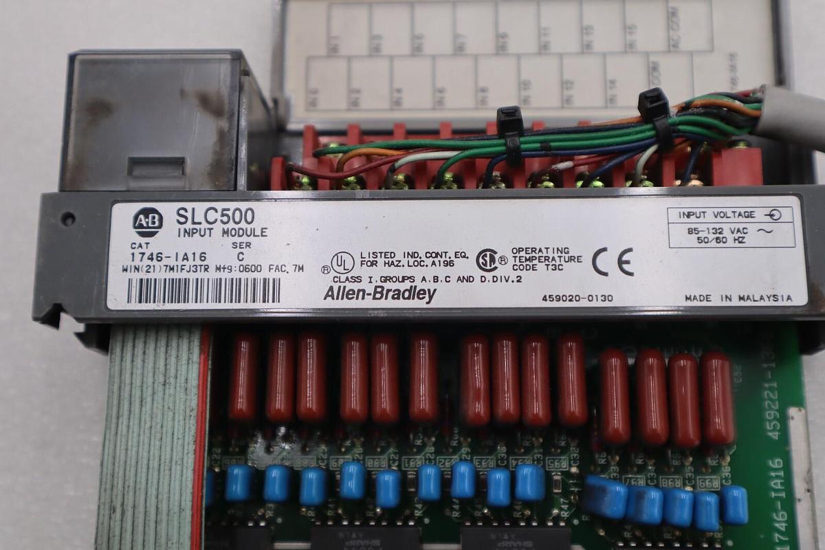 Used ALLEN BRADLEY 1746-IA16 SLC500 INPUT MODULE SER C STOCK #L-511