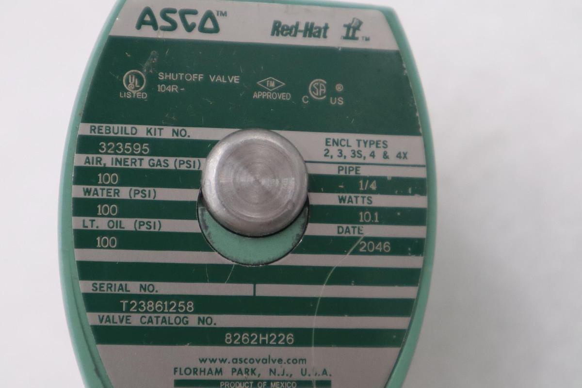 Used ASCO 8262H226 110-120V 100PSI 1/4" - STOCK GF603A