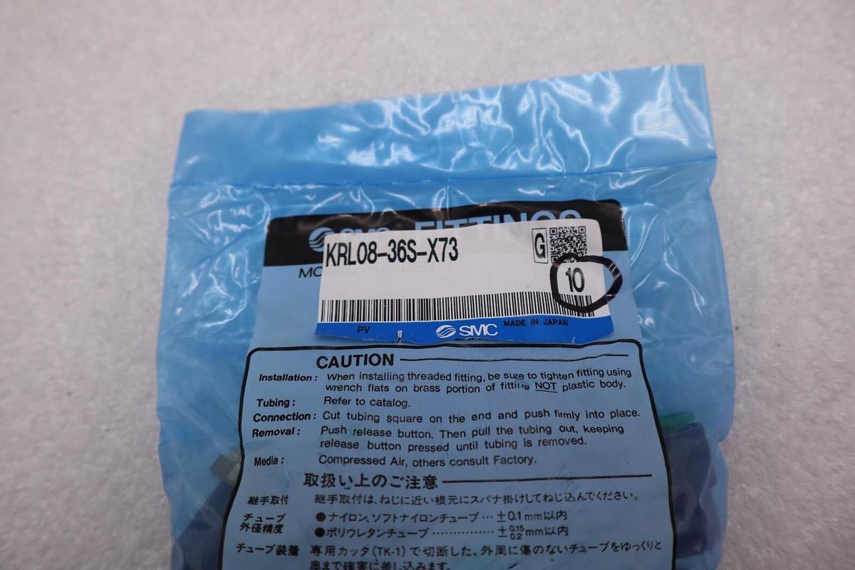 Used NEW OPEN BOX SMC KRL08-36S-X73 BAG OF 10 STOCK K-2489