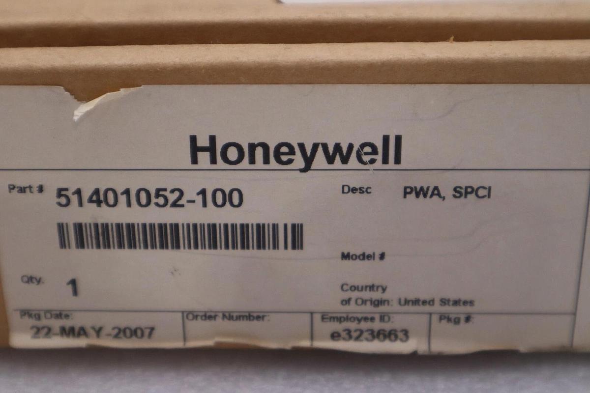 Used NEW IN BOX HONEYWELL 51401052-100 CIRCUIT BOARD STOCK G168