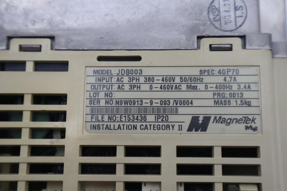 Used MAGNETEK JDB003 AC DRIVE GPD 305 STOCK #L-767