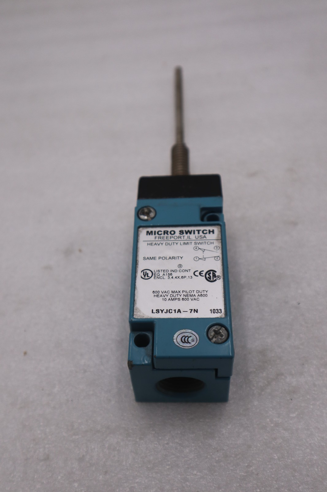 Used HONEYWELL LSYJC1A-7A MICROSWITCH  MICRO LIMIT SWITCH STOCK #GF-708A