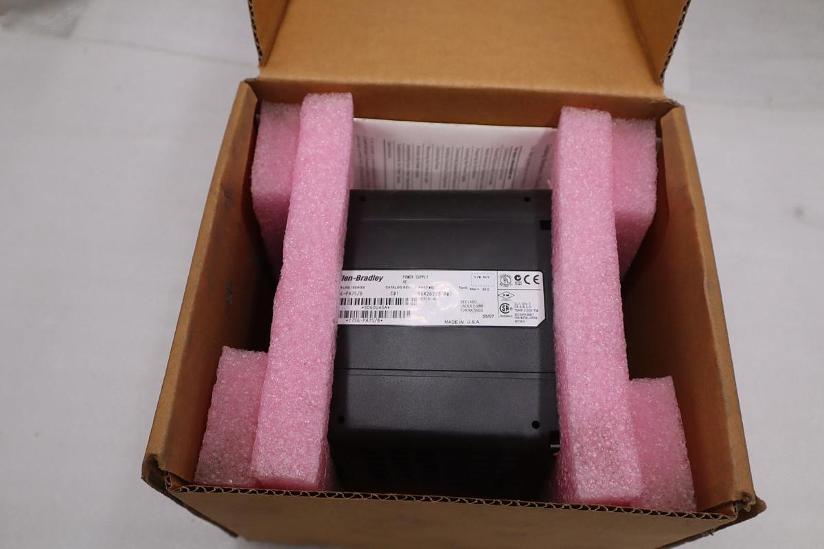 Used Allen-Bradley 1756-PA75 SER B PLC ControlLogix AC Power Supply AB 1756PA75 New
