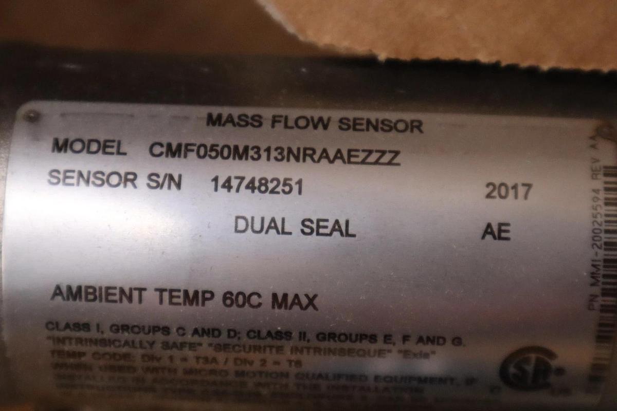 Used EMERSON CMF050M313NRAAEZZZ CORIOLIS METER ELITE 1/2 INCH DN15 - STOCK GF401