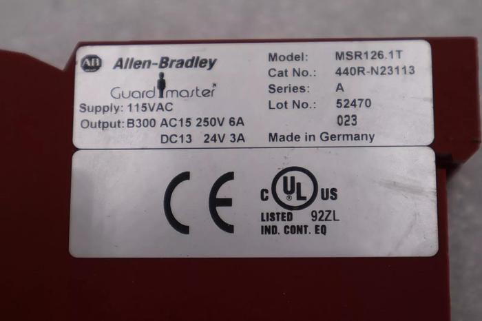 Allen Bradley 440R-N23113 MSR126.1T Safety Relay 115V AC AB STOCK L-471-C