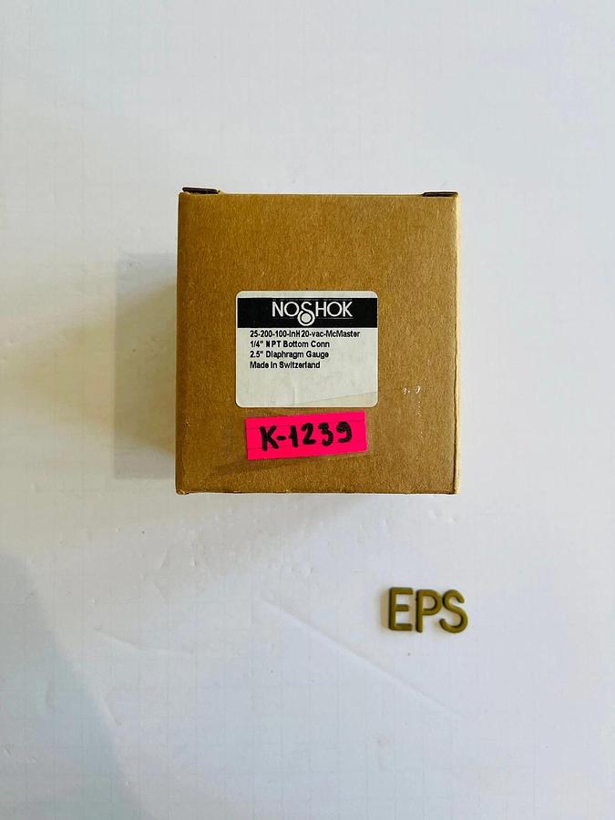 NOSHOK 25-200-100 InH20 GAUGE 0-100 PSI #K-1239