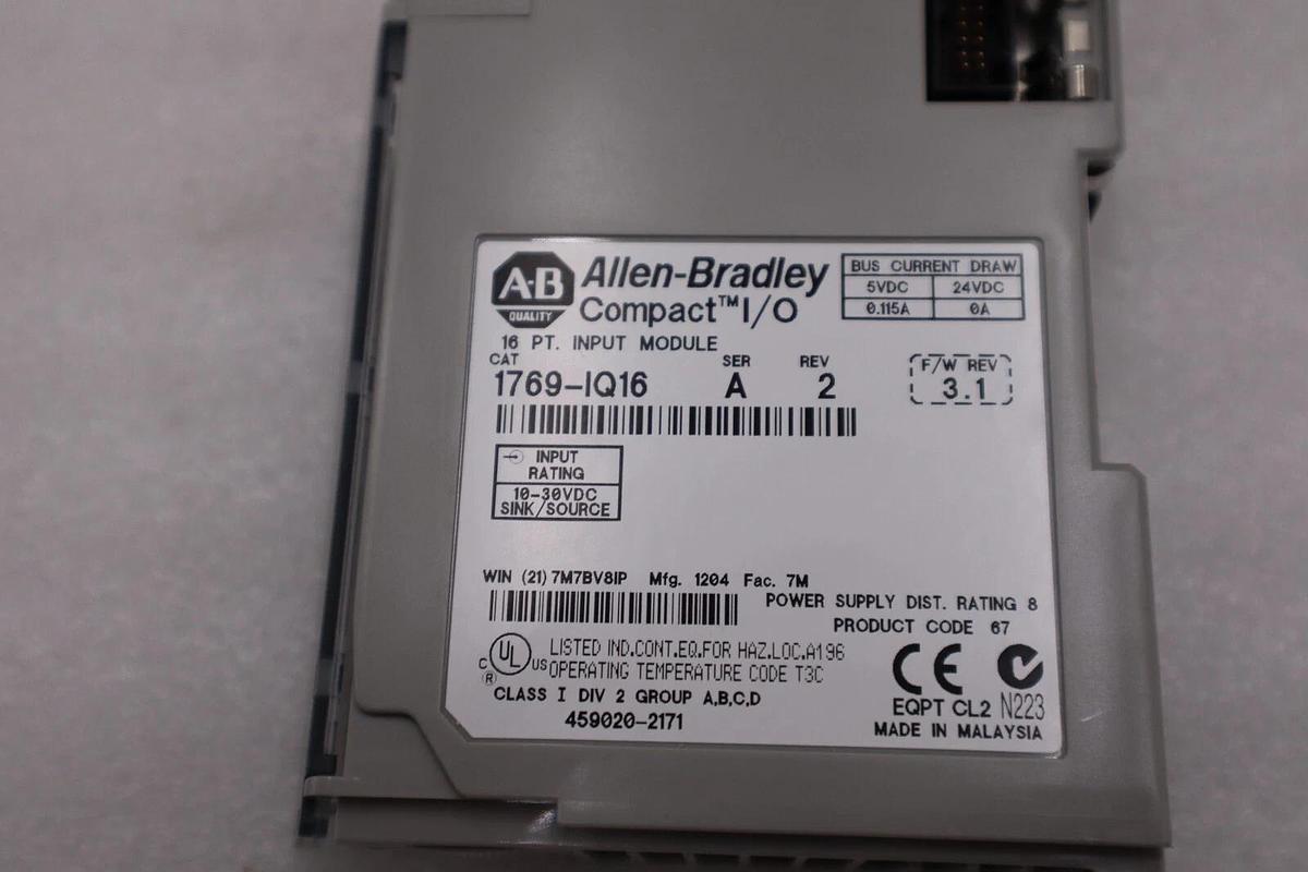 ALLEN-BRADLEY 1769-IQ16 SERIES A  INPUT MODULE STOCK NEW IN BOX STOCK H671A