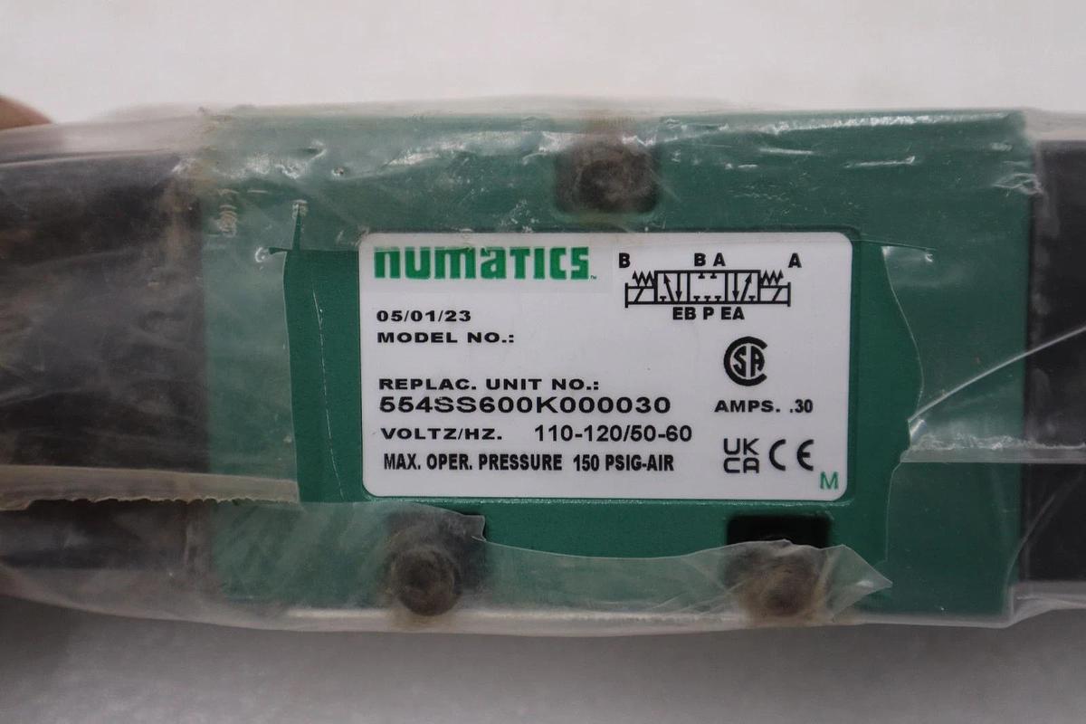 Used Numatics 554SS600K000030 Solenoid Valve - NEW - STOCK GF462A