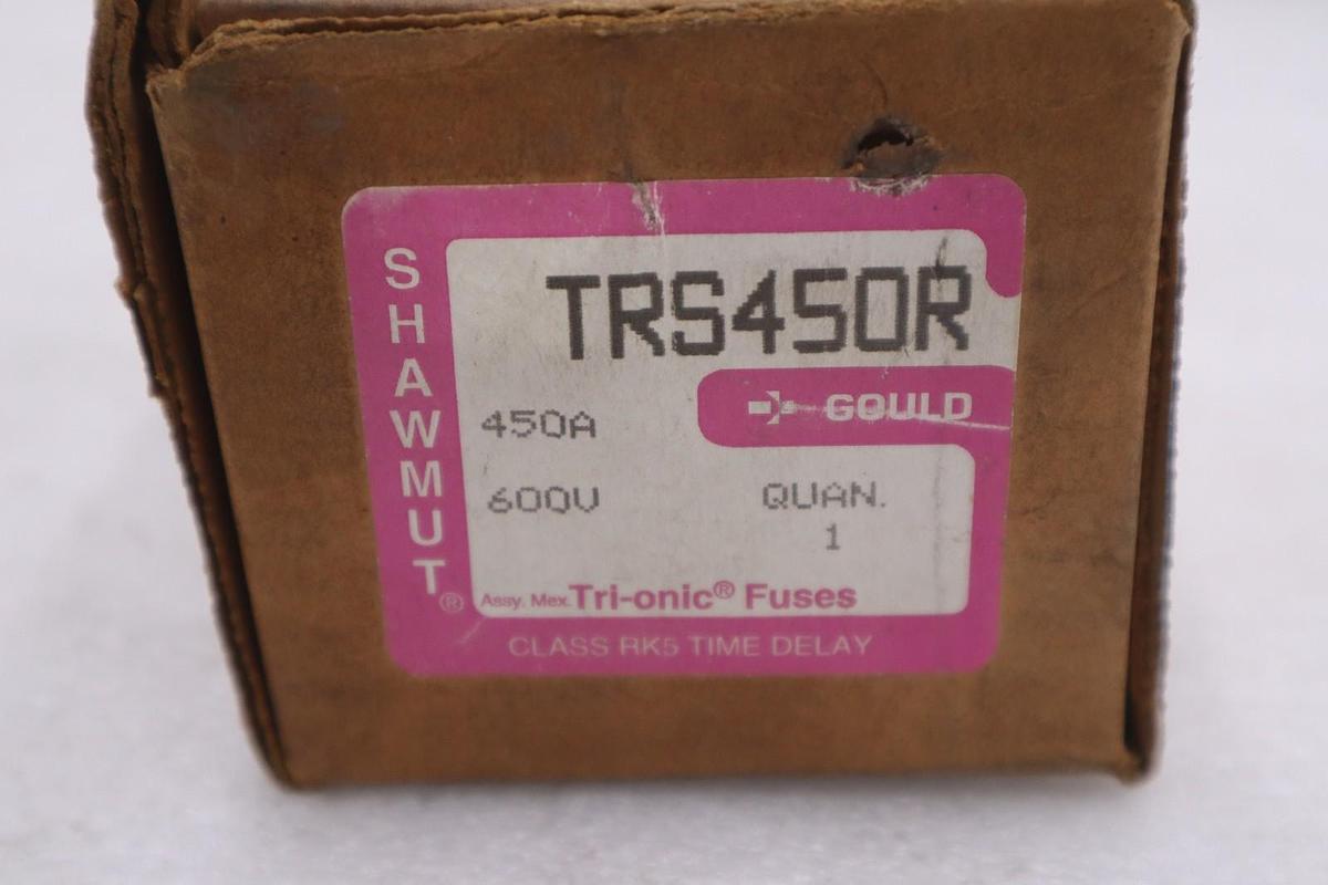 Used Gould Shawmut Tri-onic TRS450R 450 Amp 600 Volt Time Delay Fuse STK GF342A