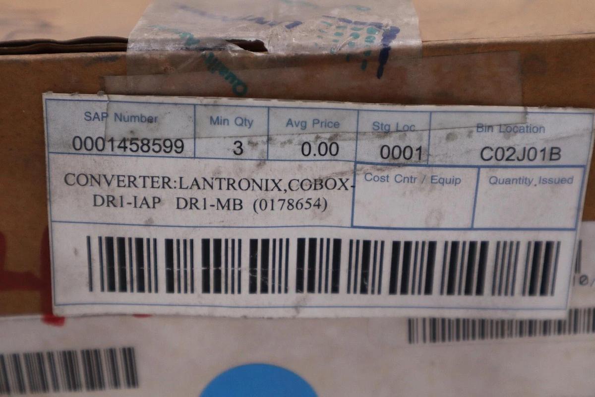 Used LANTRONIX XSDRIN-01/ XSDRIN01 SERIAL DEVICE SERVER FREQUENCY: 48 MHZ STOCK H475