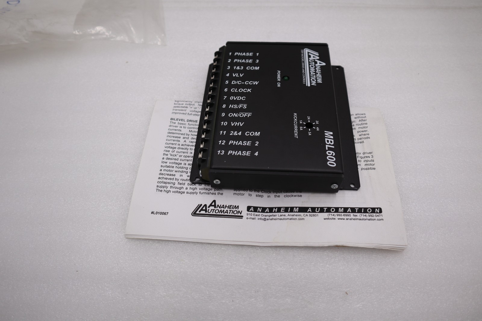 Used NEW ANAHEIM AUTOMATION MBL600 STEP DRIVER NEW UNIT STOCK H1625