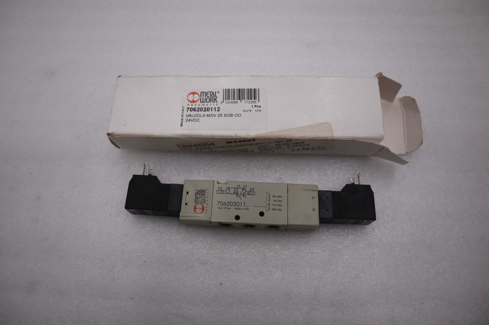 Used NEW OPEN BOX Metalwork 7062020112 Valve MSV 25 SOB OO 24VDC STK H1586A
