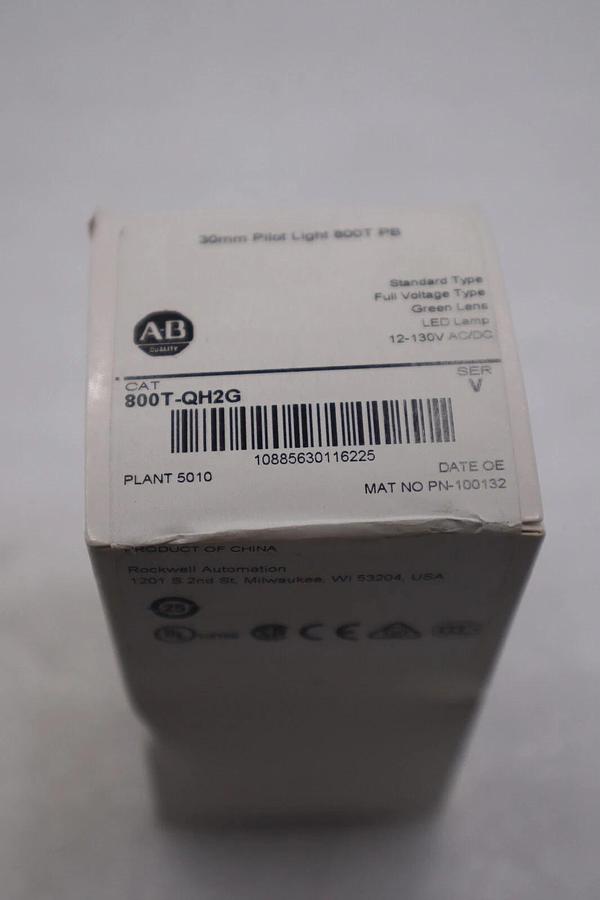 NEW 800T-QH2G Ser. V Allen-Bradley AB Green Pilot Light STOCK G598A
