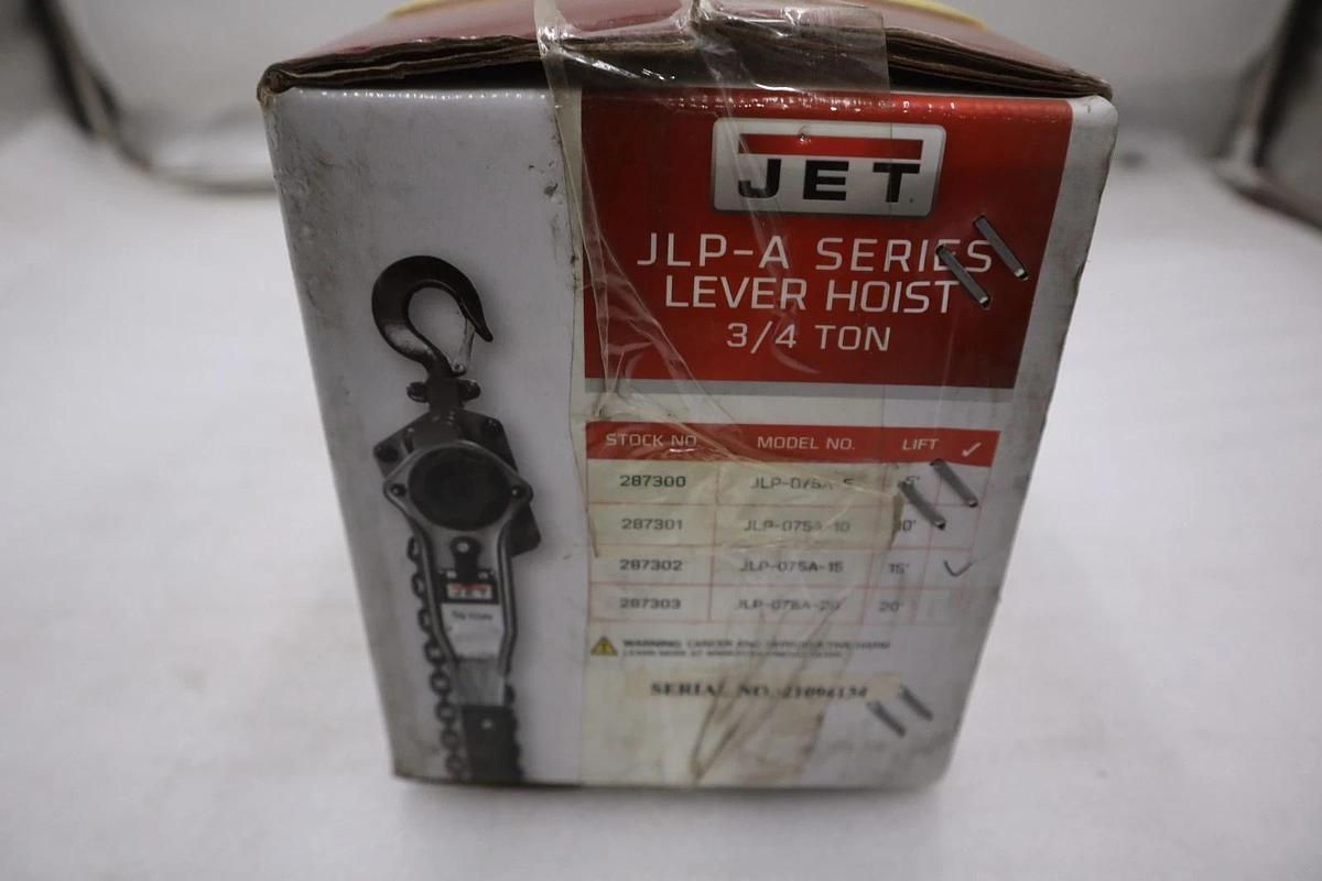 Used Jet 287302 JLP-075A-15 - 3/4-Ton Mini-Puller Lever Hoist 15' Lift - STOCK GF453