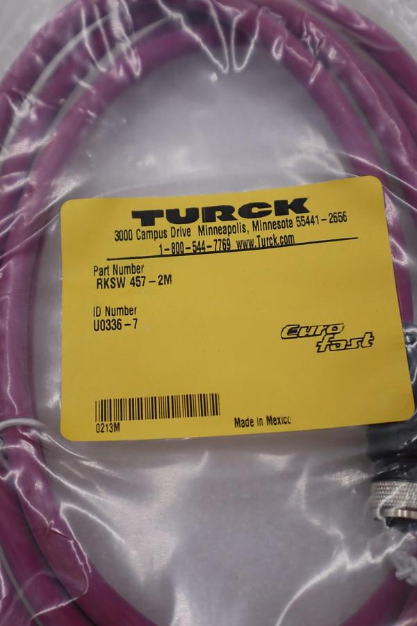 Used NEW TURCK U0336-50 RKSW457-2M-2M PROFIBUS BUSSTOP CABLE STOCK 2669