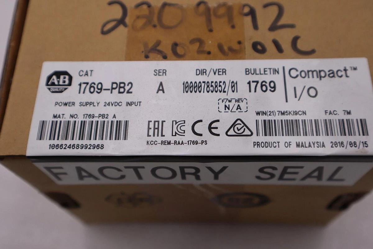 Used Allen Bradley 1769-PB2 Power Supply Module Ser A NEW SEALED UNIT STOCK H1189 662468992961