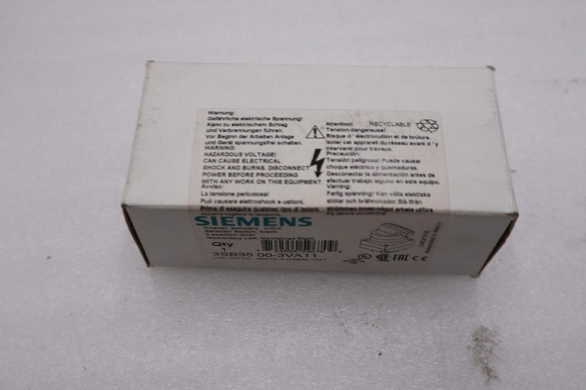 NEW Siemens 3SB35 00-3VA11 HEAVY DUTY SELECTOR SWITCH LONG HANDLE STK H414A