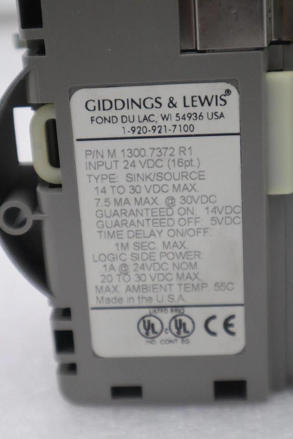 Used GIDDINGS & LEWIS M.1300.7372 R1 Input Module 24VDC SINK/SOURCE STOCK 638-D
