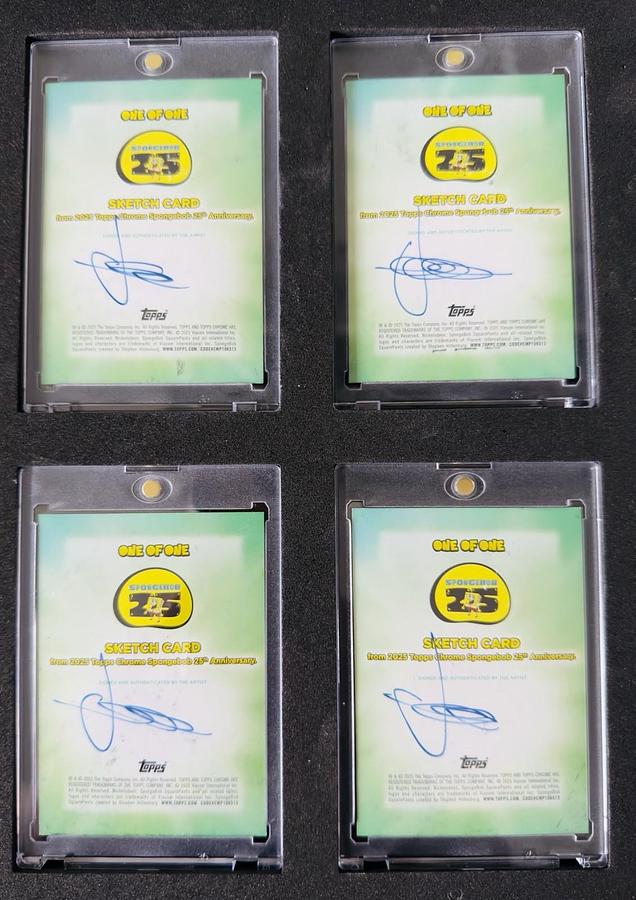 Used 2025 Topps Chrome SpongeBob SquarePants 1/1 Sketch Card Ultimate Collection
