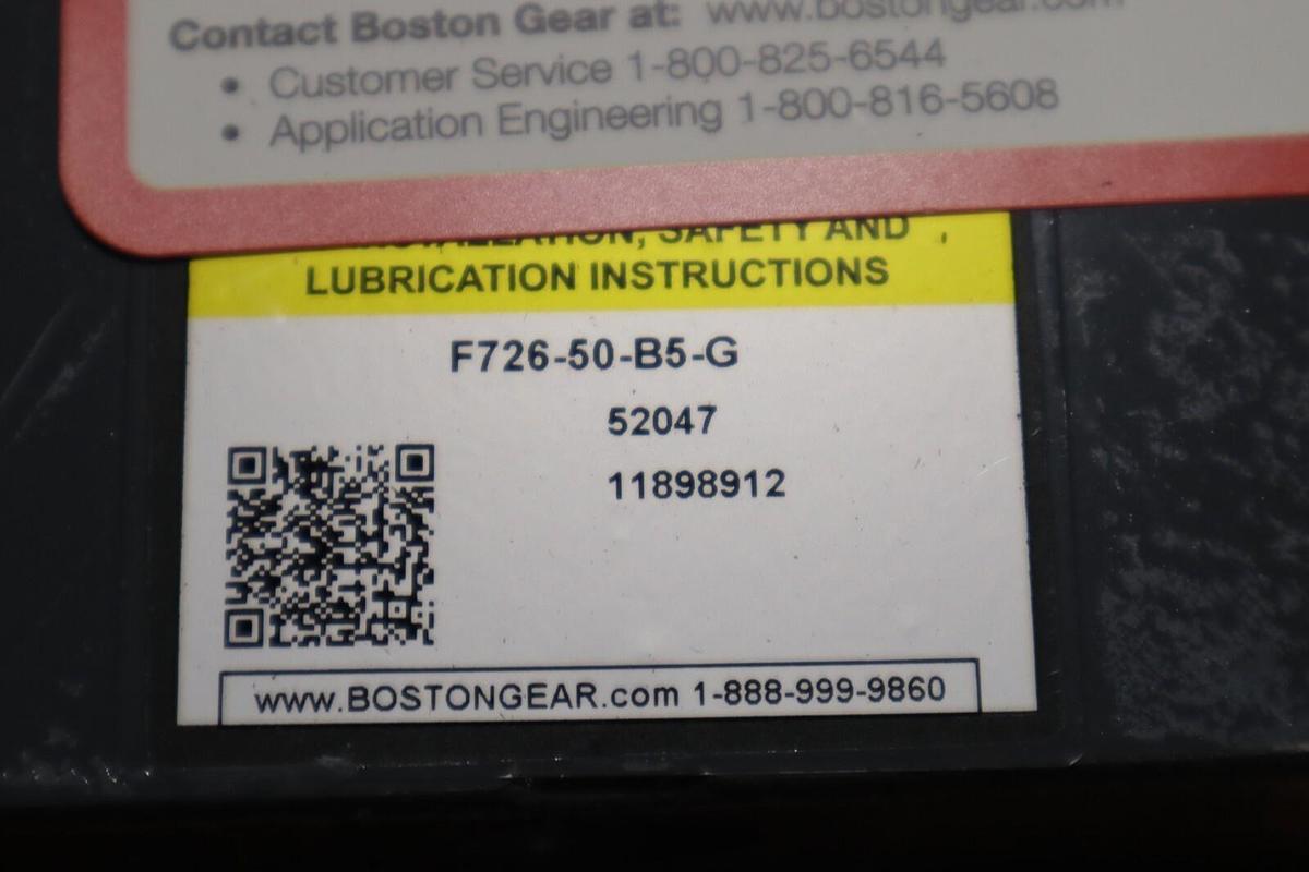 Used Boston Gear F726-50-B5-G Reducer NEW IN BOX STOCK G152