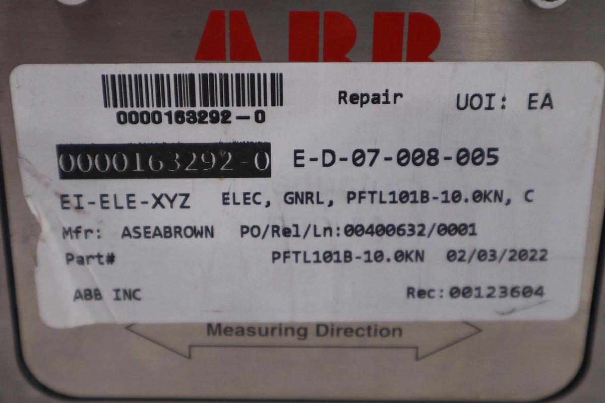 Used NEW ABB PFTL 101B/ PFTL101B  Pillow Block Load Cell 10.0 KN STOCK GS17